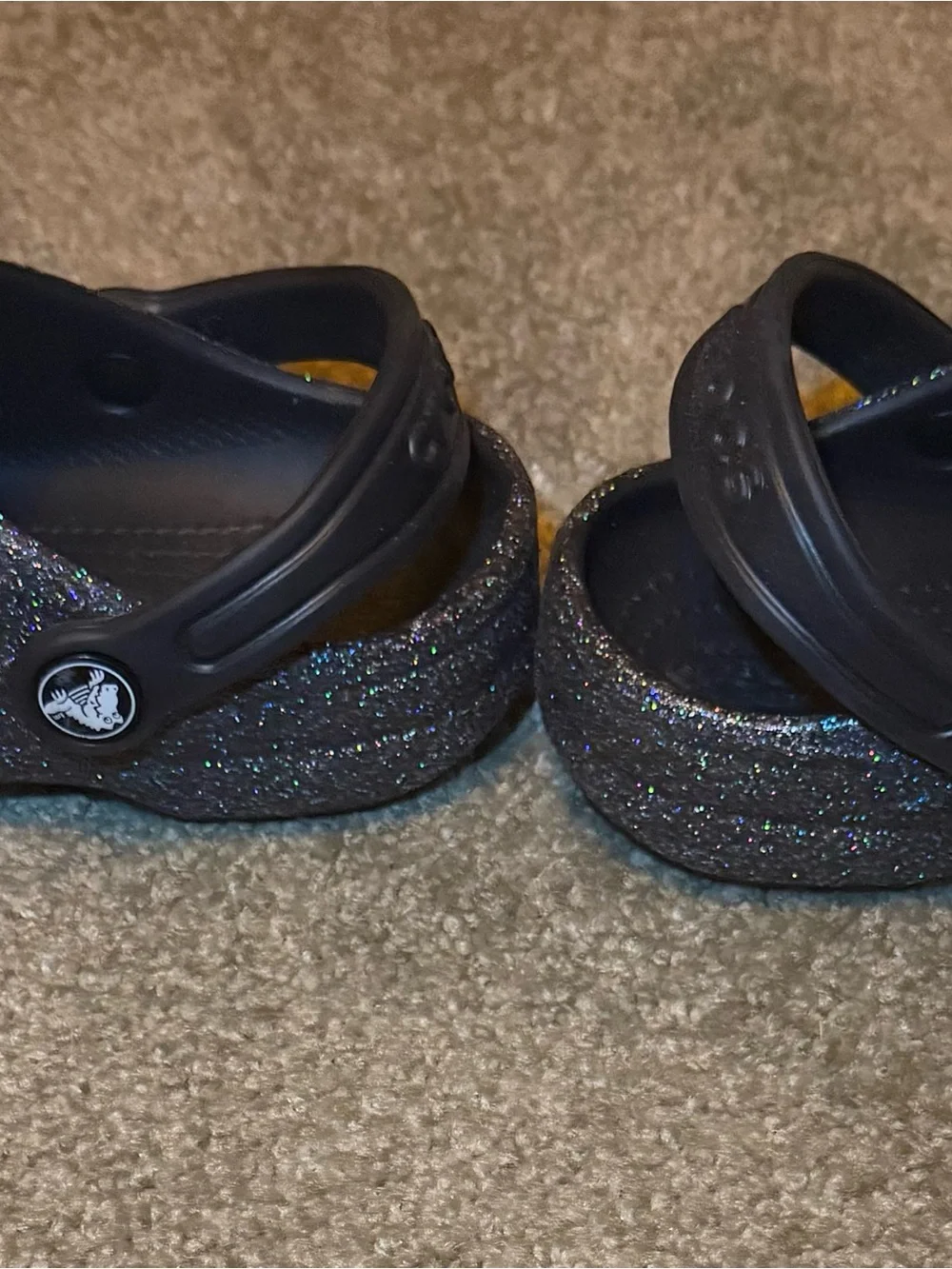 Kids Glitter CROCS Sandals - Multi Color Sparkle
